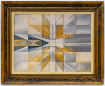 HEDDA STERNE ACRYLIC PASTEL ON CANVAS PAINTING 1990. APPRAISAL IS INCLUDED (1 of 4)