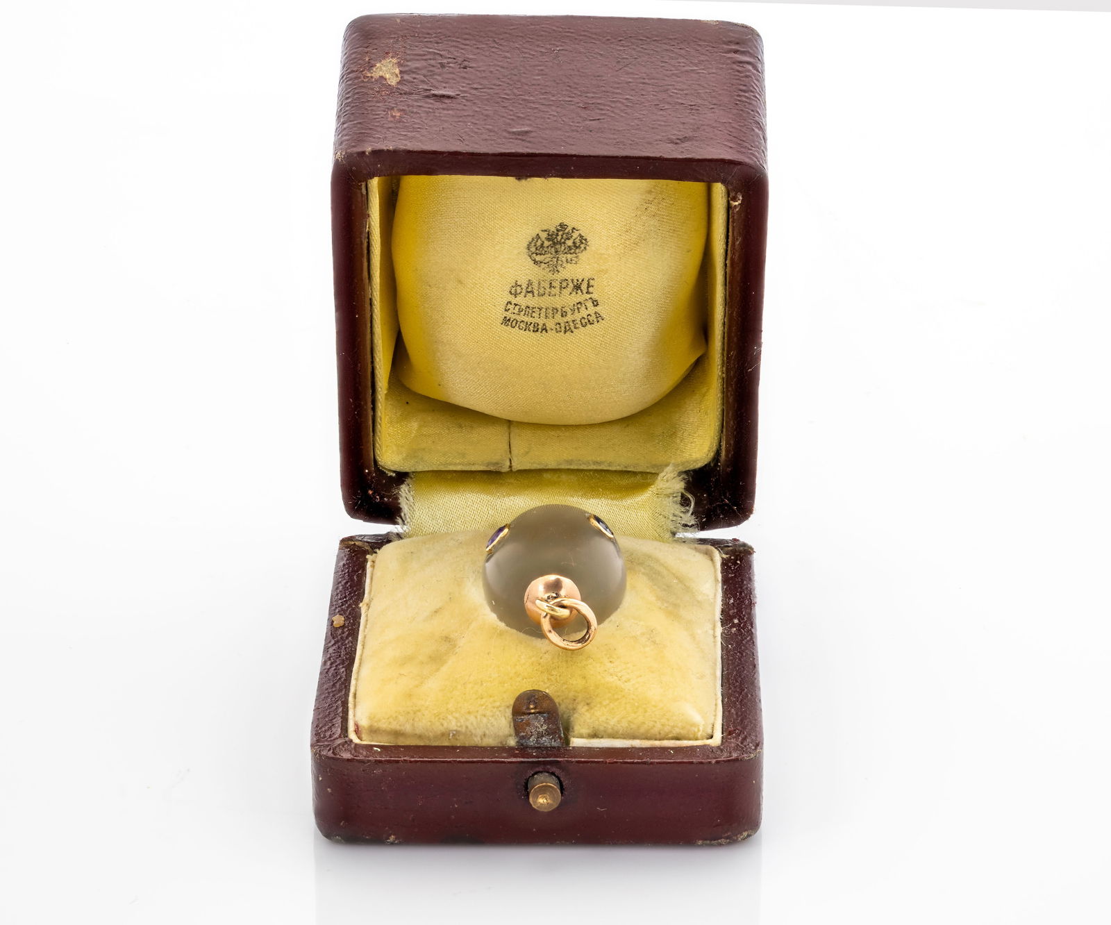 FABERGE JEWELLED EGG PENDANT | WORKMASTER FEDOR AFANASSIEV, ST PETERSBURG, CIRCA 1910 (1 of 9)