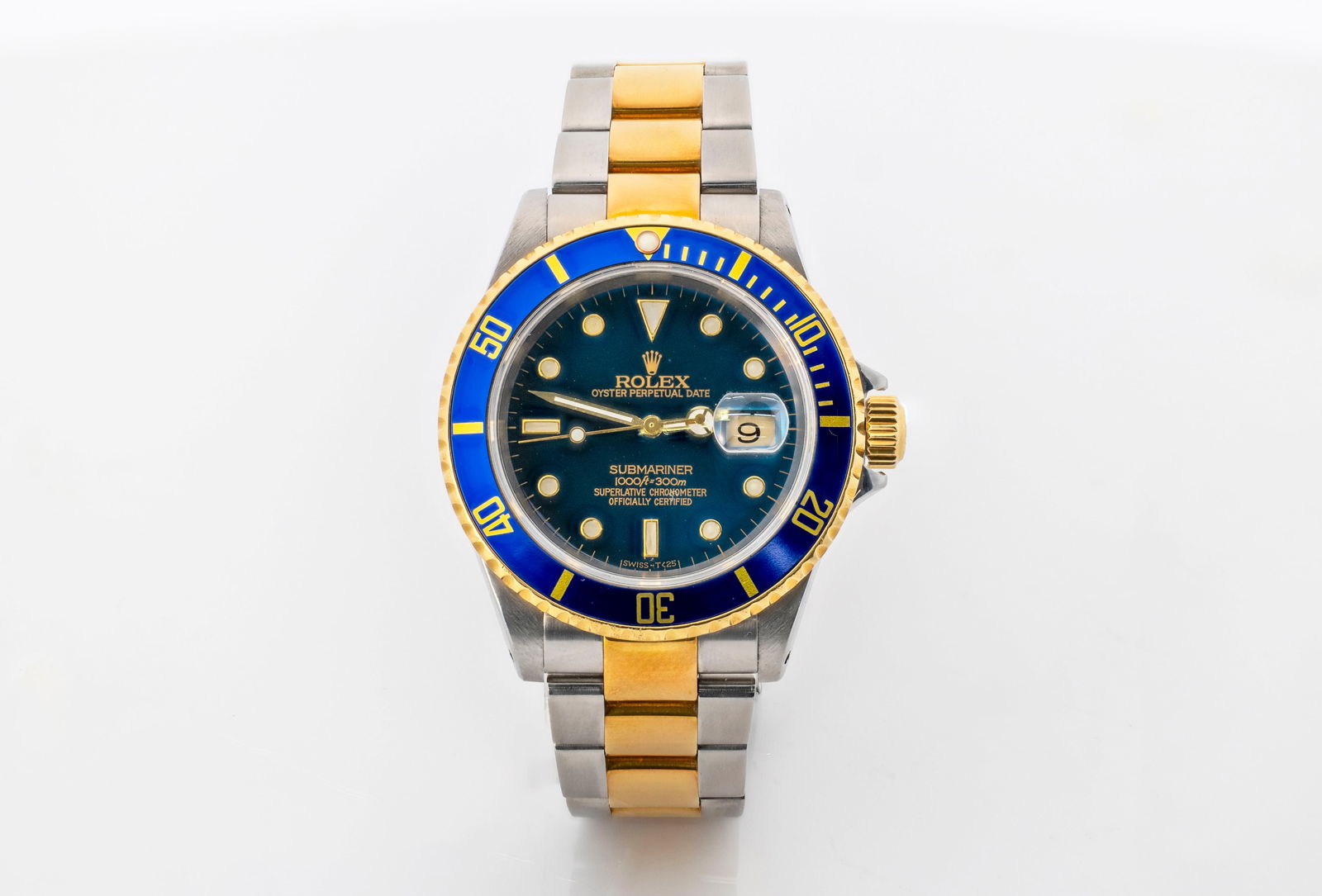 ROLEX SUBMARINER 40MM 16613 TWO-TONE 18K GOLD & BLUE DIAL WATCH (1 of 5)