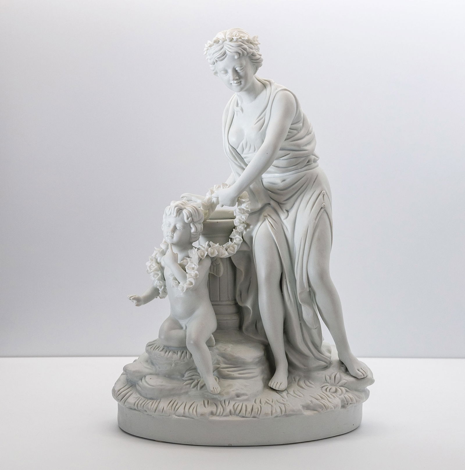 MEISSEN BISQUE PARIAN MOTHER AND CHILD STATUE (1 of 8)