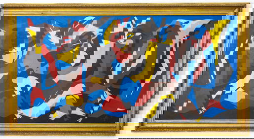 SEYMOUR FOGEL ABSTRACT COMPOSITION O/C PAINTING (1 of 4)