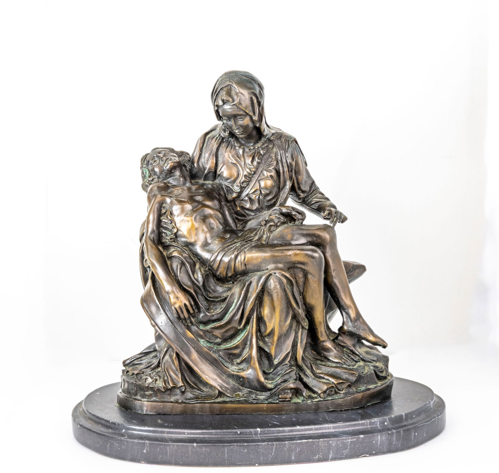 MICHELANGELO PIETA BRONZE SCULPTURE JESUS & MARY ATTRIBUTED (1 of 8)