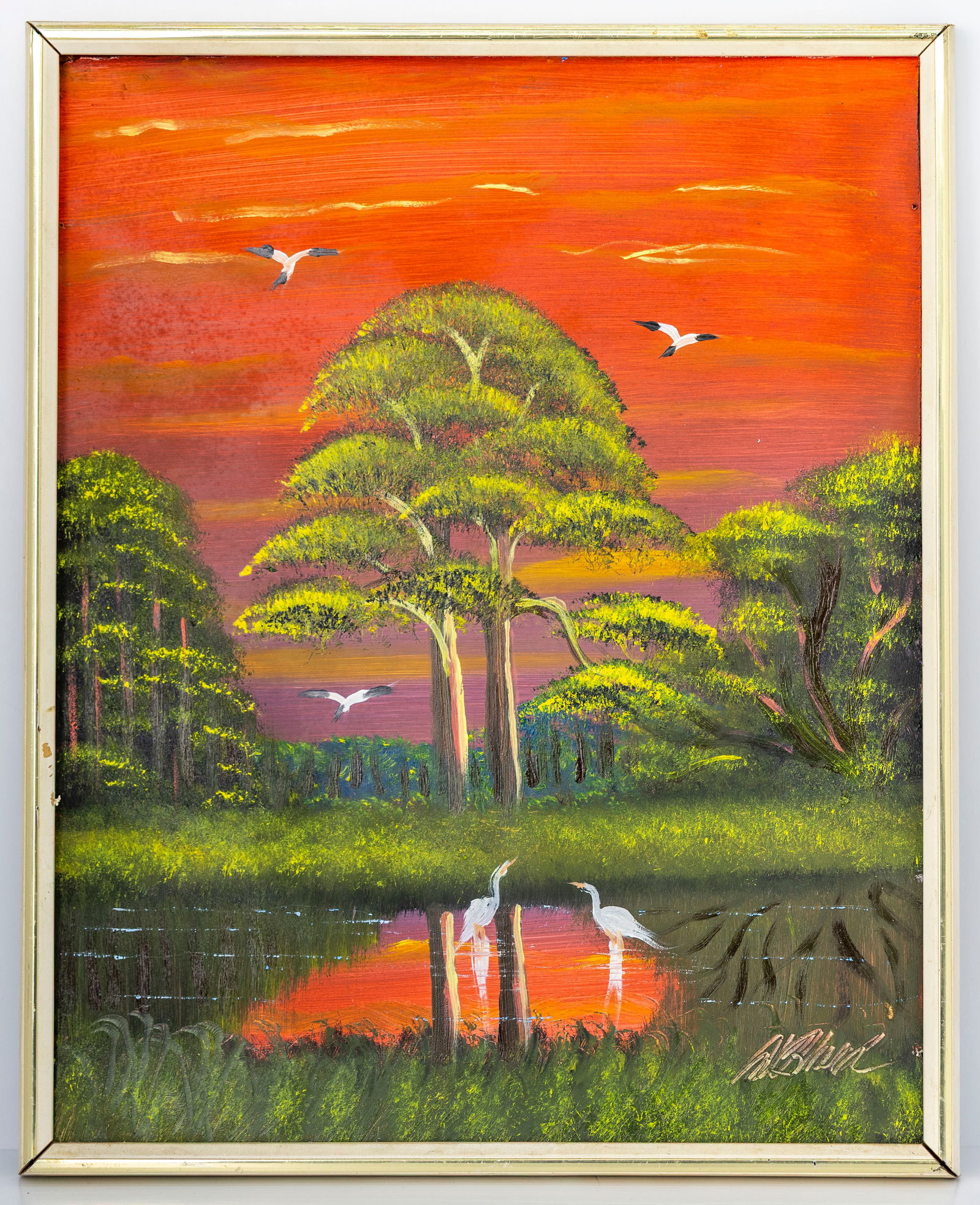 AI BLACK FLORIDA HIGHWAYMEN O/B PAINTING (1 of 4)