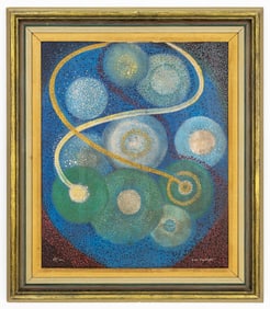 Attr to Oskar W. Fischinger (German-American 1900-1967) O/B Painting