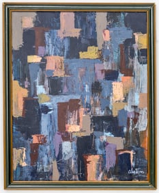 Alston, African-American Artist O/C Painting "City in the Night"