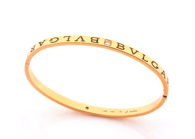 Bvlgari 18K Gold 0.2ct Diamond Bracelet