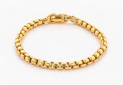 David Yurman 18K Gold Box Chain Bracelet