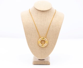 Tiffany & Co. 18K Rose Gold Necklace Atlas X & Diamonds