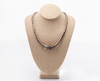 Twisted Rope Chain with Three Charms