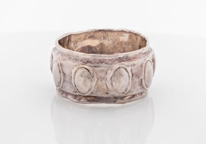 Sterling Silver Bracelet with Oval-Shaped Medallions