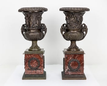 J.B. Deposee Antique Bronze Vase 19th Century