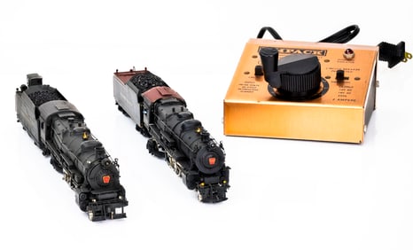 Set of 2 Model Trains Pennysilvania Railroad K4s 462 Steam Locomotive