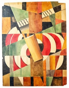 Ivan Kliun (1870-1942) Russian Avant-Garde Art "Running Landscape"