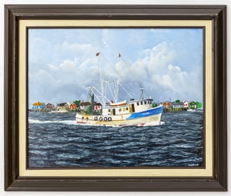 Herbert Weintraub (American, 1934-2019) O/B Painting, Vixen at Sea