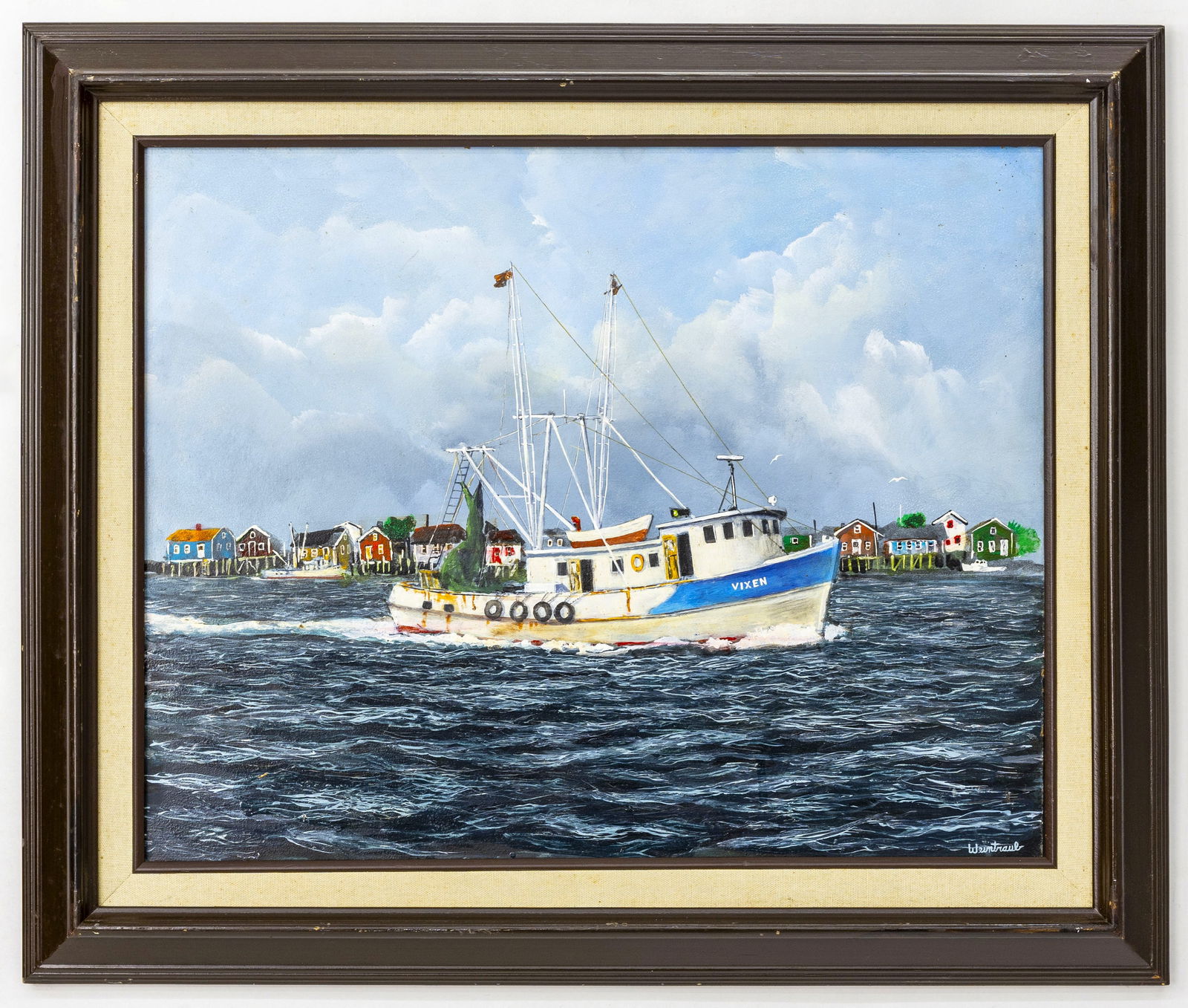 Herbert Weintraub (American, 1934-2019) O/B Painting, Vixen at Sea