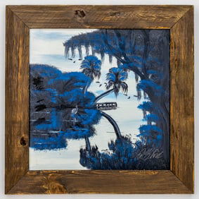 Al Black Florida Highwaymen O/B Painting The Blue Scene