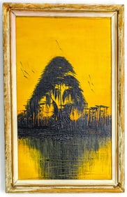 Gibson James 1938-2017 Florida Highwaymen O/B Painting