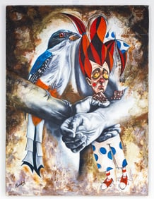 Alberto Moran Socorro Cuban Artist Mixed Media Original Painting