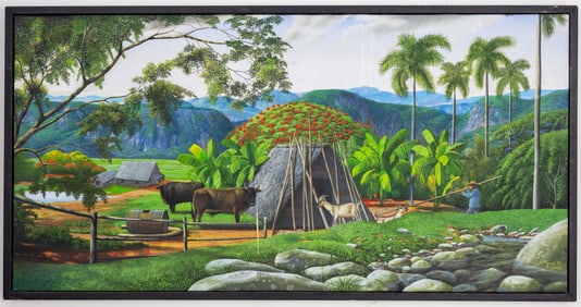 Miguel Pi 2005 Despues de la Lluvia Oil on Canvas Painting