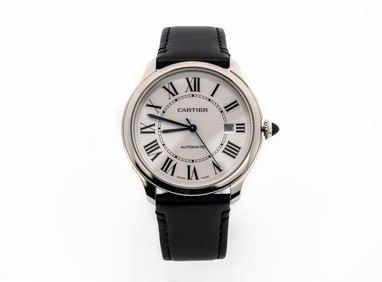 Cartier Ronde Watch Solo de Cartier, Sapphire on Crown