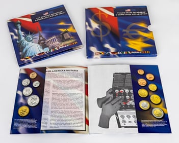 The 50 State Quarters & Euro Coin Collection Set