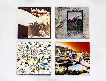 Set of 4 Led Zeppelin Vinyl LPs - II, III, IV, Houses of the holy