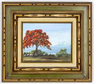 Carolton Barron, Full Bloom, Acrylic on Canvas Painting