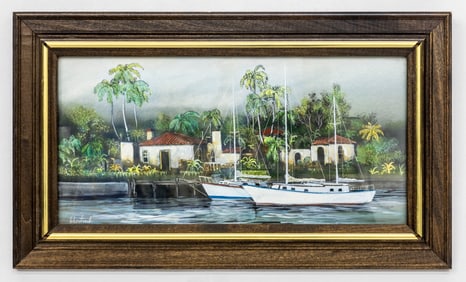 Herbert Weintraub (American, 1934-2019), Florida Landscape, Mixed Media