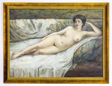 Russian Painting Attr to Ilya Repin (1844 - 1930), Nude Woman, Oil on Canvas
