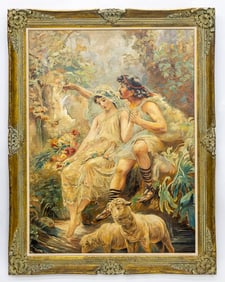 Attr to Konstantin Makovsky (Russia, 1839-1915) Oil on Canvas Painting
