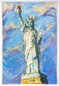Igor Korotash (Ukraine-American, b. 1957) Statue of Liberty, Oil on Canvas Painting