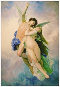 Savago Lome (American 2009) Psyche and Cupid Oil on Canvas