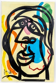 Peter Keil Abstract Portrait Acrylic on Canvas