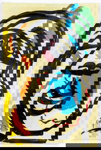 Peter Keil Abstract Portrait Acrylic on Canvas: Artist, Year, Title: Peter Robert Keil (German, b. 1942), Abstract PortraitOrigin: Germany Medium: Acrylic on Canvas Dimensions: