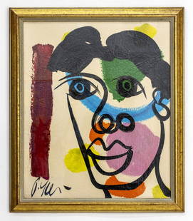 Peter Keil Abstract Portrait Acrylic on Canvas: Artist, Year, Title: Peter Robert Keil (German, b. 1942), Abstract PortraitOrigin: Germany Medium: Oil on Canvas Dimensions: