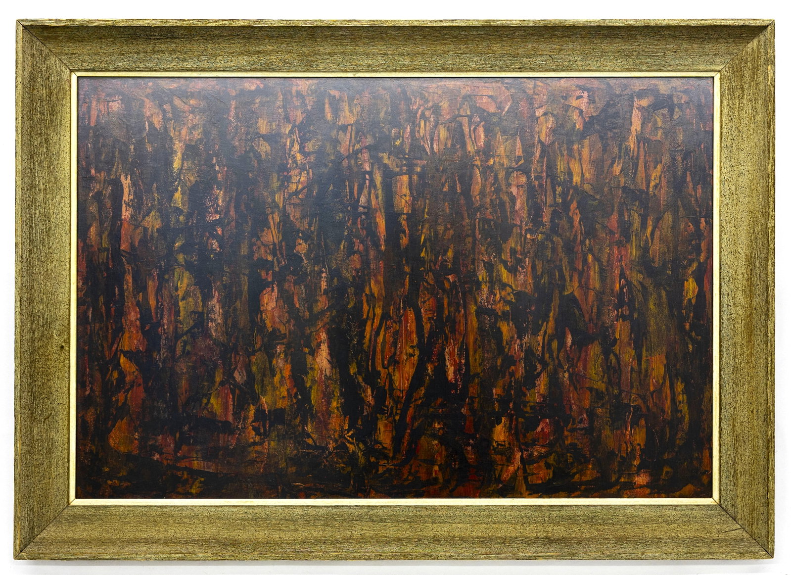 Orhon Mubin (Turkey, 1924 - 1981) Abstract Composition Oil on Canvas: Artist, Year, Title: Mubin Origin: European. Medium: Oil on board. Dimensions: 34.5" x 24.5"in