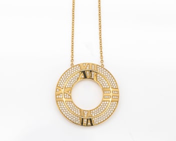 Tiffany & Co. 18K Rose Gold Necklace Atlas X & Diamonds