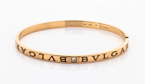 Bvlgari 18K Gold 0.2ct Diamond Bracelet