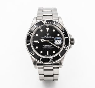 Rolex Submariner Date 16800 Stainless Steel 40mm Automatic Watch - 1988 Vintage