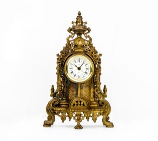 Mantel Clock Rococo Revival Style