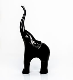 Seguso Murano, Italy, Late 20th Century, Stylized Elephant Sculpture