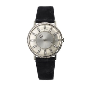 Vacheron Constantin LeCoultre 18K White Gold & Diamond “Galaxy" Mystery Dial Wristwatch 1950