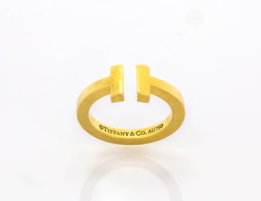 Tiffany & Co. 18K Yellow Gold "T" Wire Ring