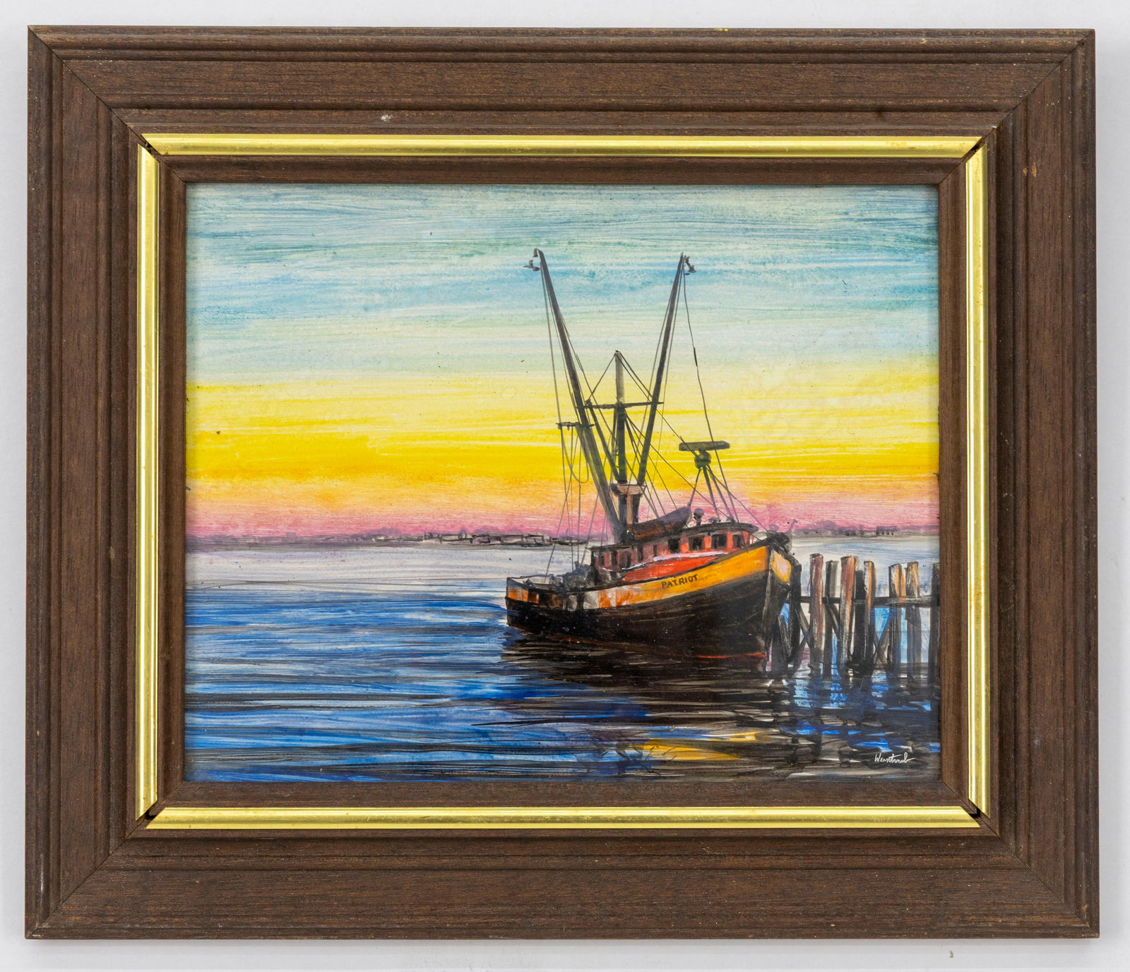 Herbert Weintraub (American, 1934-2019) Patriot at Sunset, Mixed Media on Board (1 of 4)