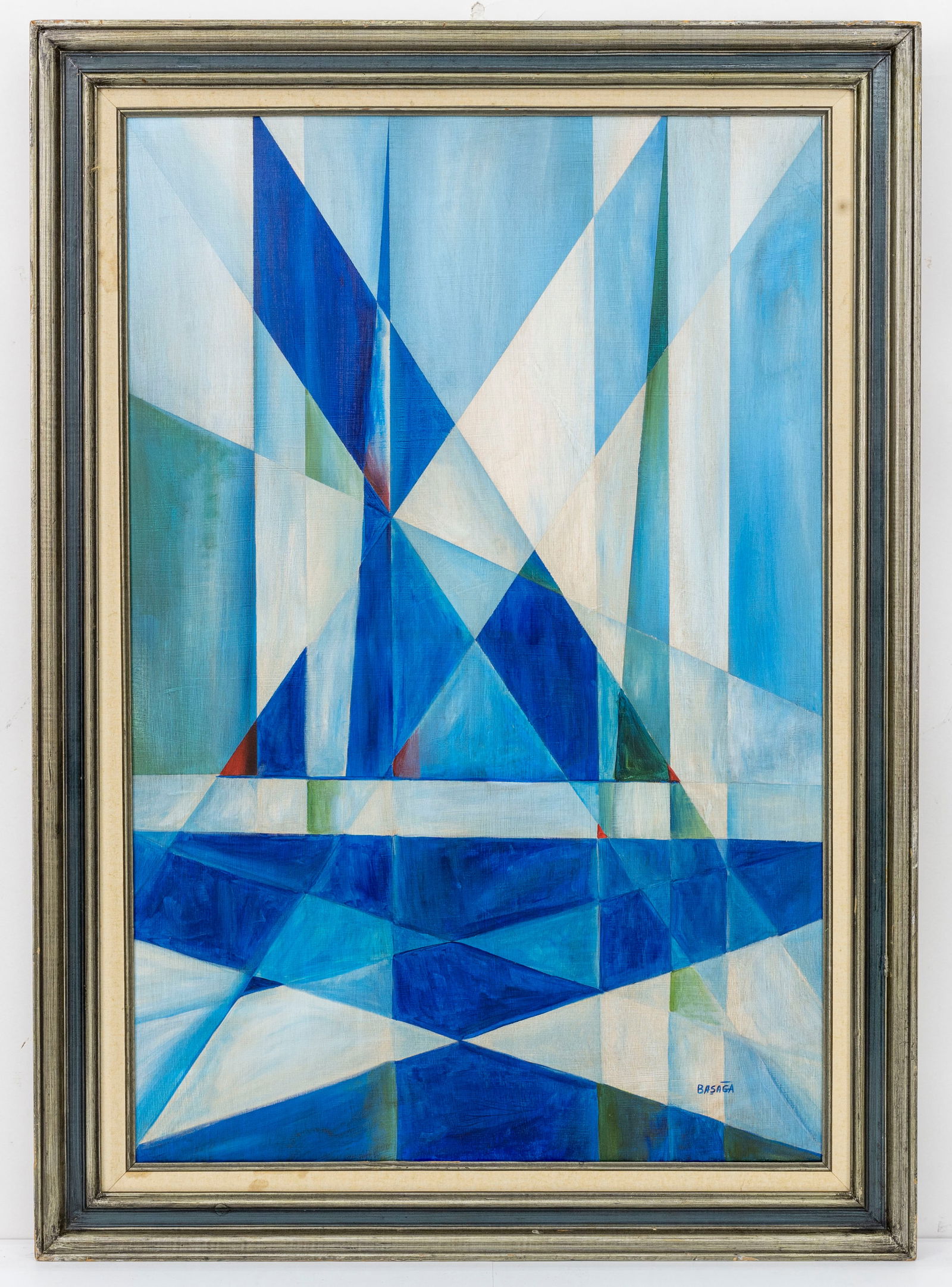 Ferruh Basaga (Turkish, 1914-2010) Geometric Abstraction, Oil & Acrylic on Canvas (1 of 4)