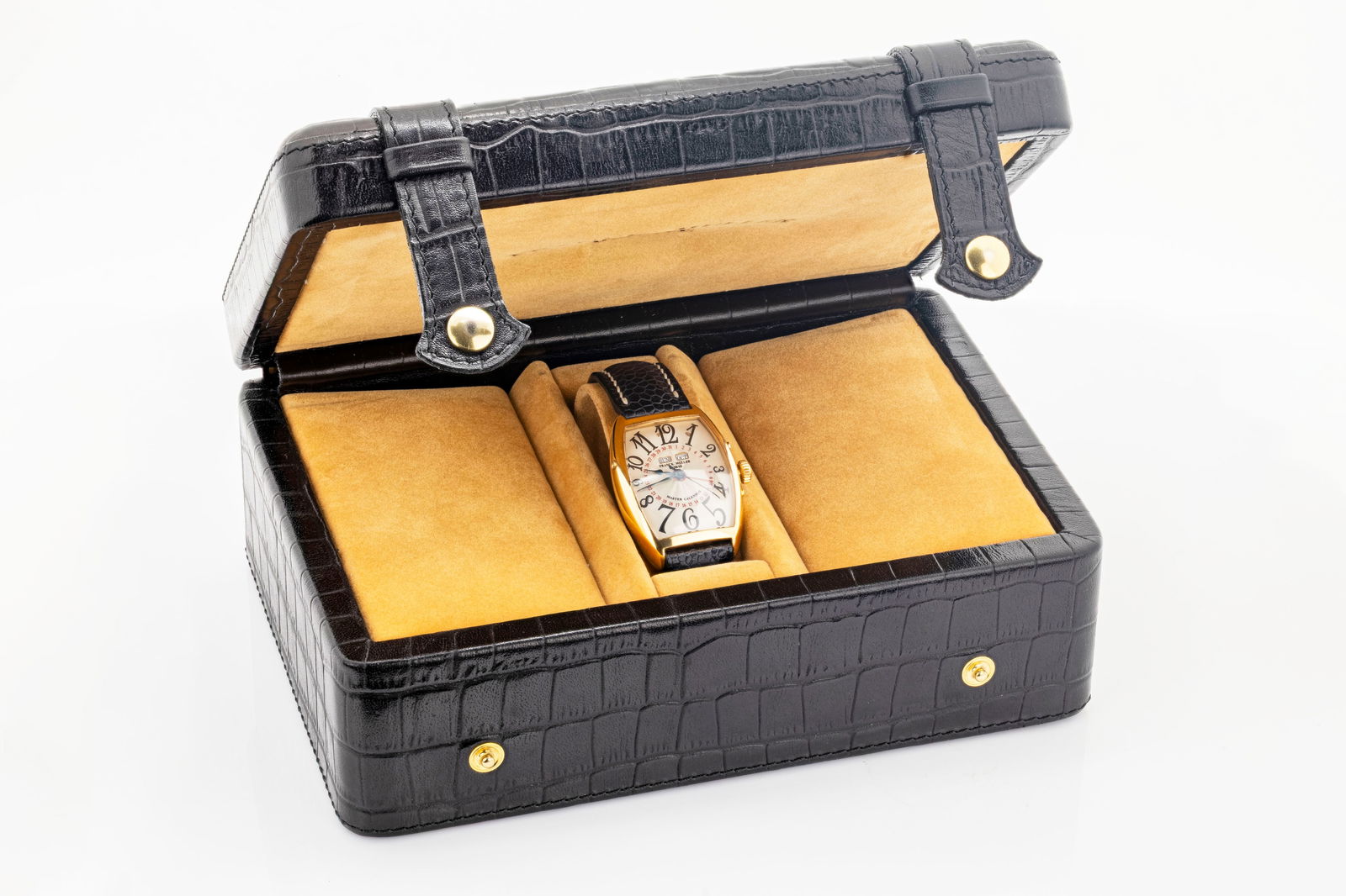 Franck Muller 2852 MC 31mm 18K Gold Cintree Curvex Master Calendar Watch (1 of 7)