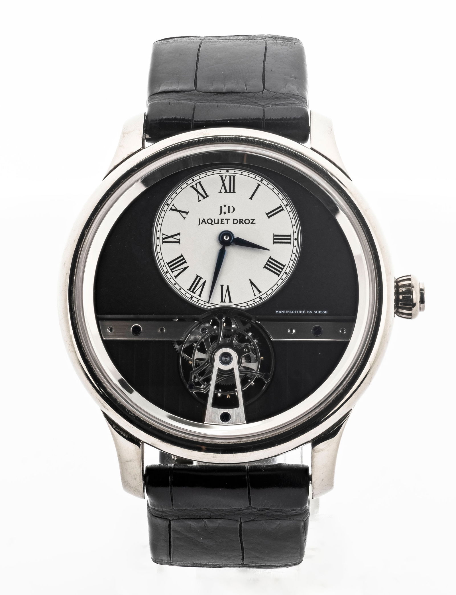 Jaquet Droz La Chaux-De-Fonds Tourbillon Watch 43mm White Gold Black Dial Ref. J023034201 (1 of 7)