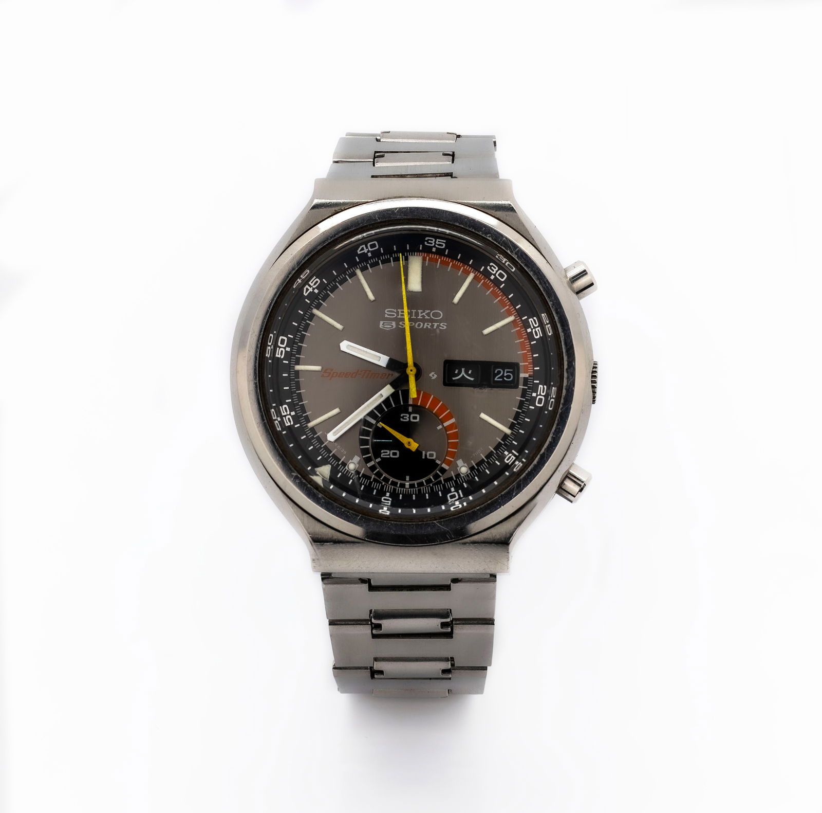 Seiko 6139-7060 Speedtimer 5 Sports Automatic Chronograph, Gray Dial, 1973 (1 of 4)