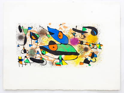 After Joan Miro (Spanish, 1893-1983) Sculpture I, Color lithograph on paper: Artist, Title: After Joan Miro (Spanish, 1893–1983), Sculpture I (after Joan Miro), Medium: Color lithograph on paper Dimensions: 22 x 30 in (55.9 x 76.2 cm) Publisher:<