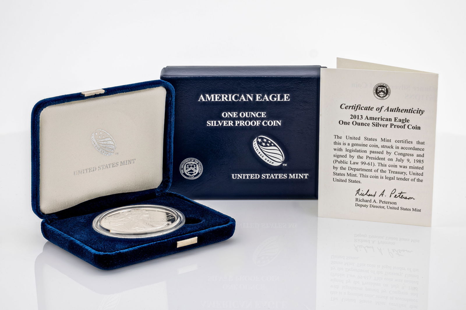 2013 American Silver Eagle 1 oz Proof Coin in Original U.S. Mint Packaging with COA (1 of 5)